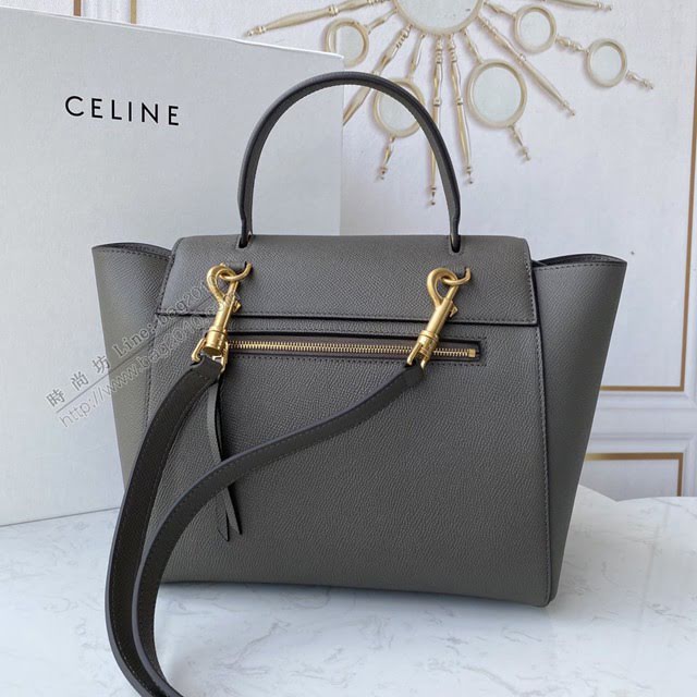 Celine女包 賽琳經典款大號女包 Celine belt bag 掌紋牛皮鯰魚包 189103  slyd2193